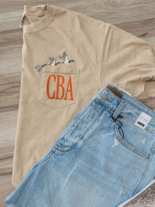 Mallards - CC Pocket Tee with Monogram
