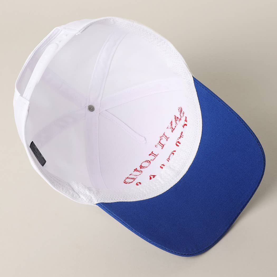 SAY IT LOUD U!S!A! Embroidered Star Brim Trucker Hat