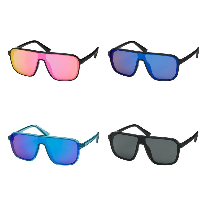 Shields-Rounded Mirror Lens Sunglasses