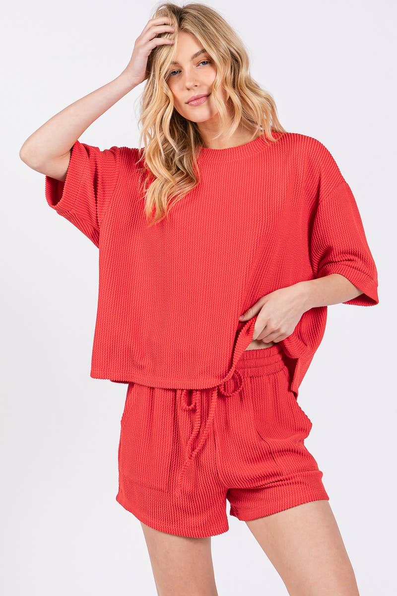 Ribbed Knit Lounge Set