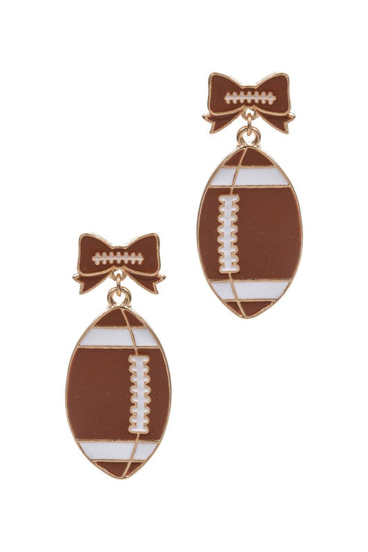 Touchdown Dangles Football Earrings