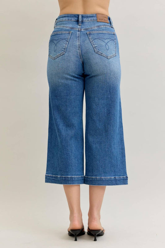 Judy Blue Vintage Wide Crop Jeans
