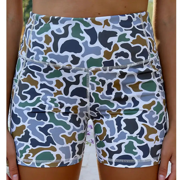 Camo Crush Biker Shorts