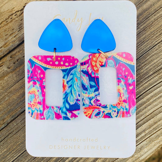 THE EVERYDAY PRICKLY PEAR ACRYLIC DANGLE EARRING