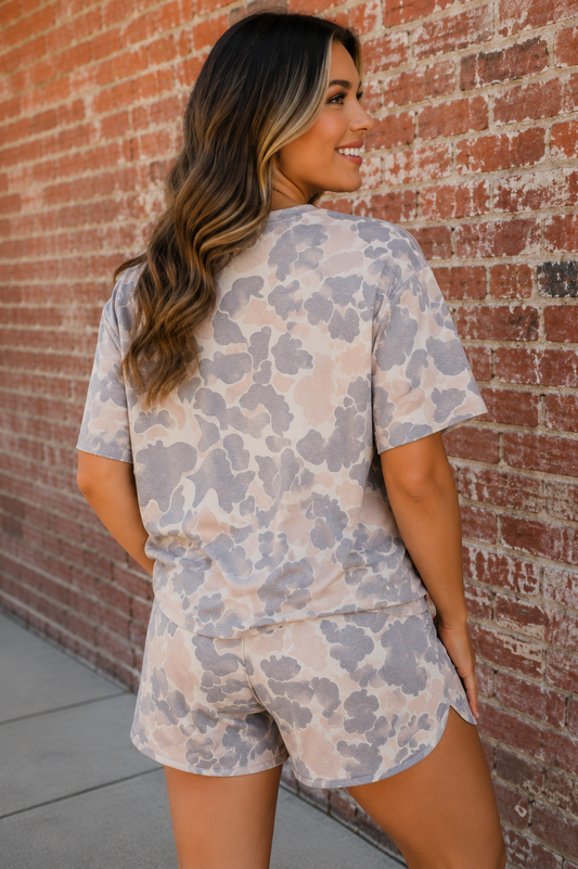 Camo Girl Shorts Set