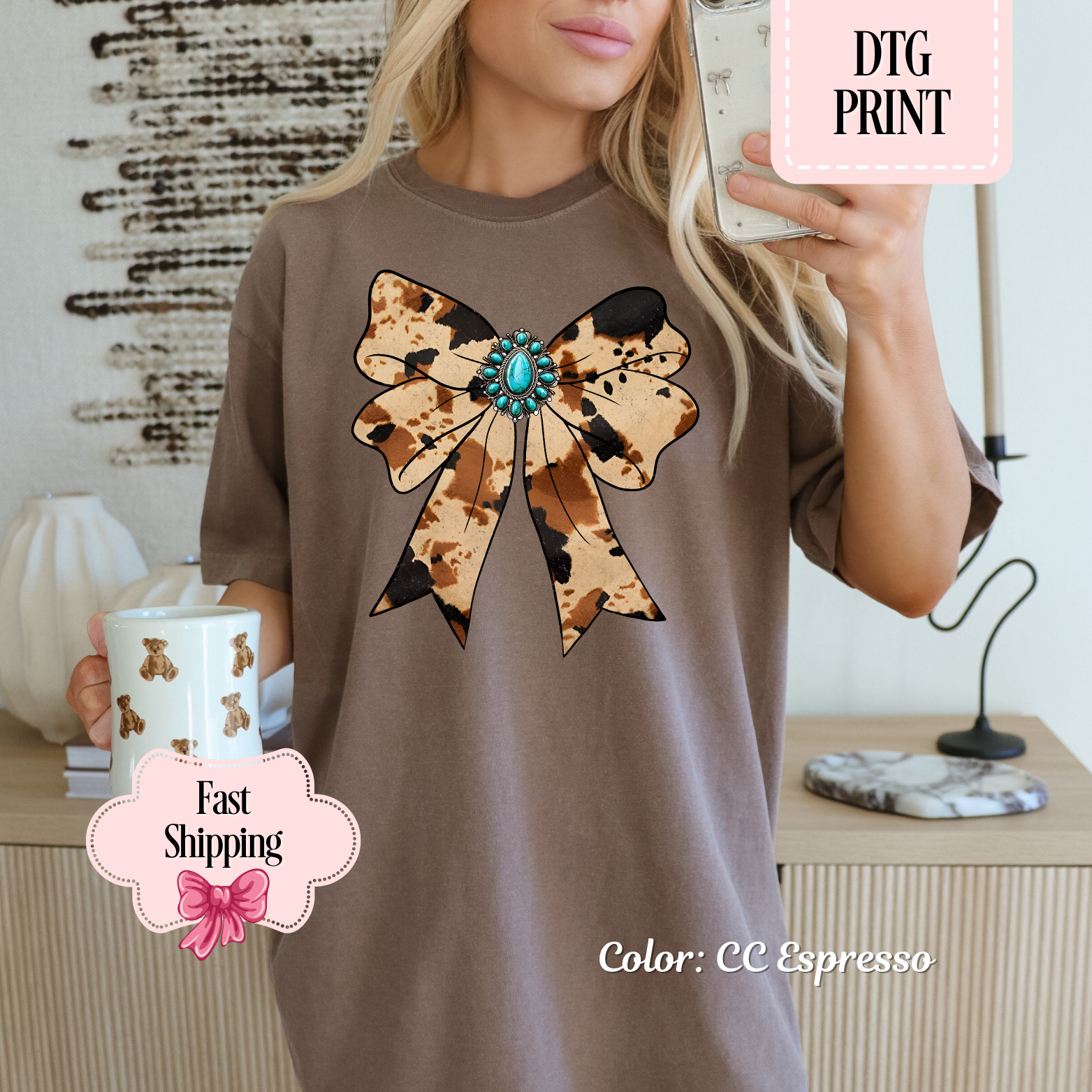 Cowhide Tortoise Bow