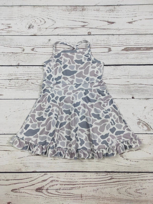 Baby Girls Camouflage Printed Athletic Dresses