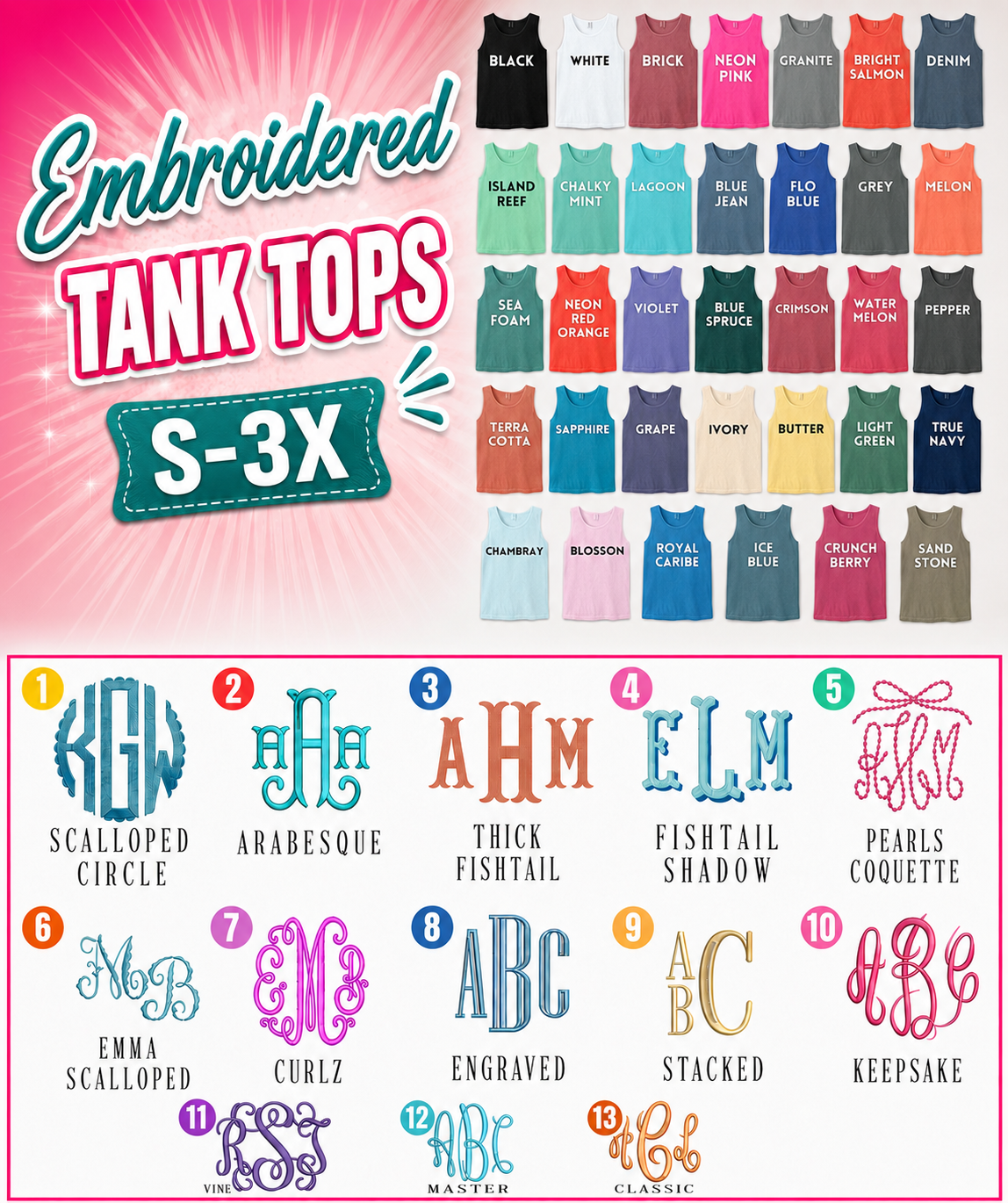 Embroidered Tank Tops! - CC