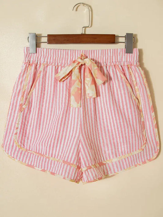 Blush Bloom Ribbon Tie Shorts
