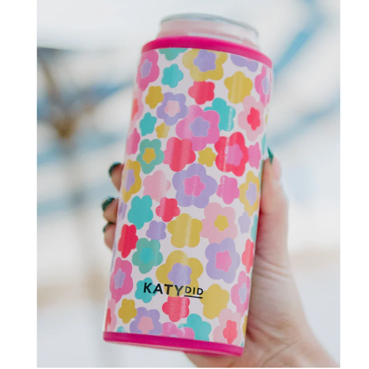 Groovy Bloom Slim Can Koozie