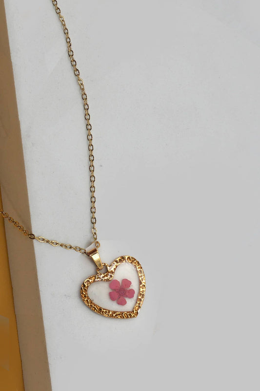 18K STAINLESS STEEL TARNISH FREE FLOWER NECKLACE