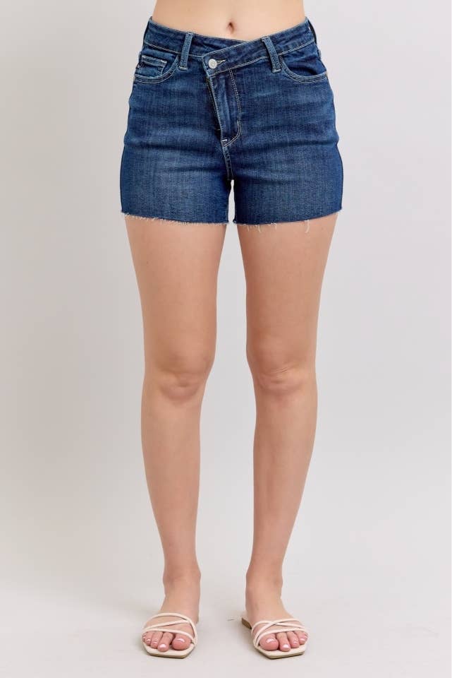 Judy Blue Cross My Waist Jean Shorts