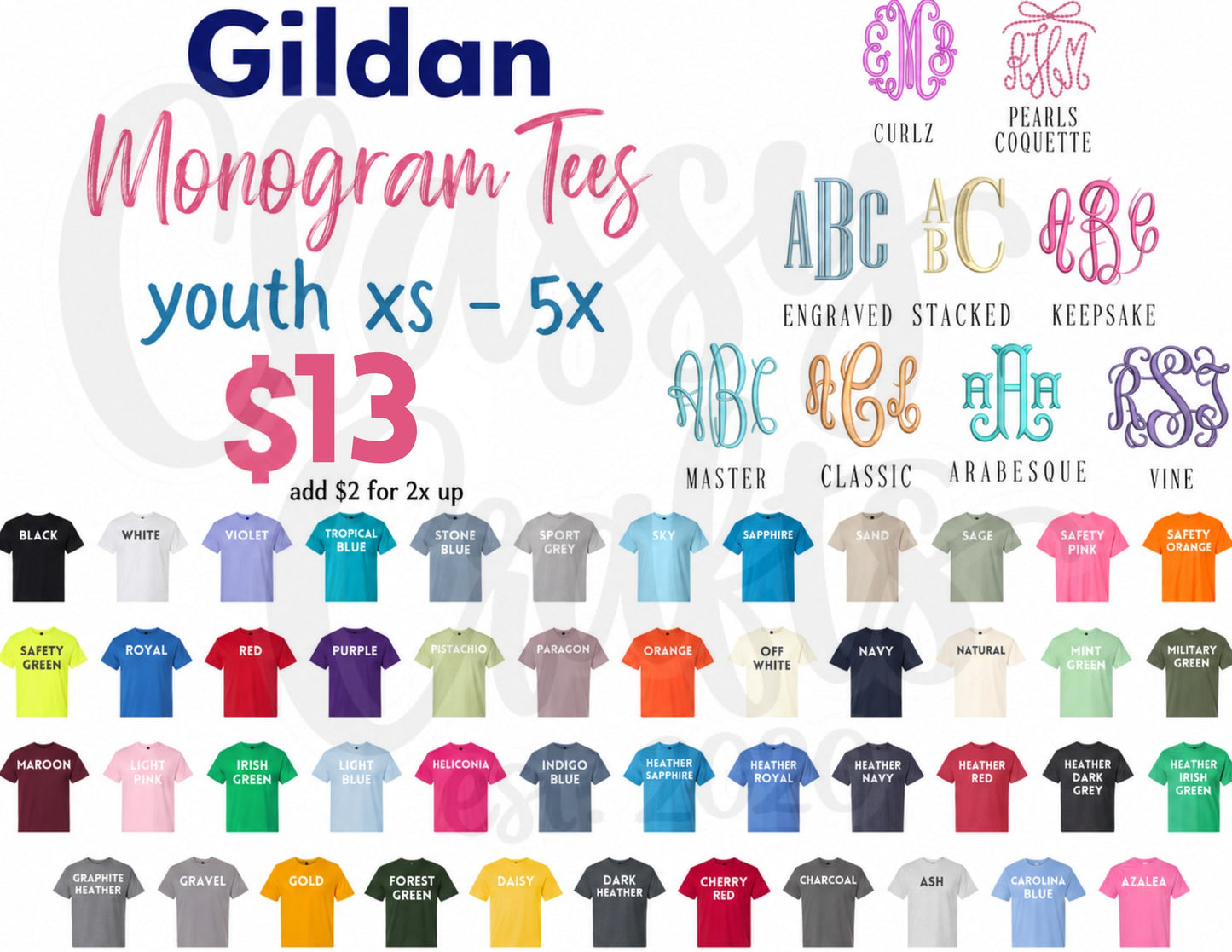Gildan Monogram Tees