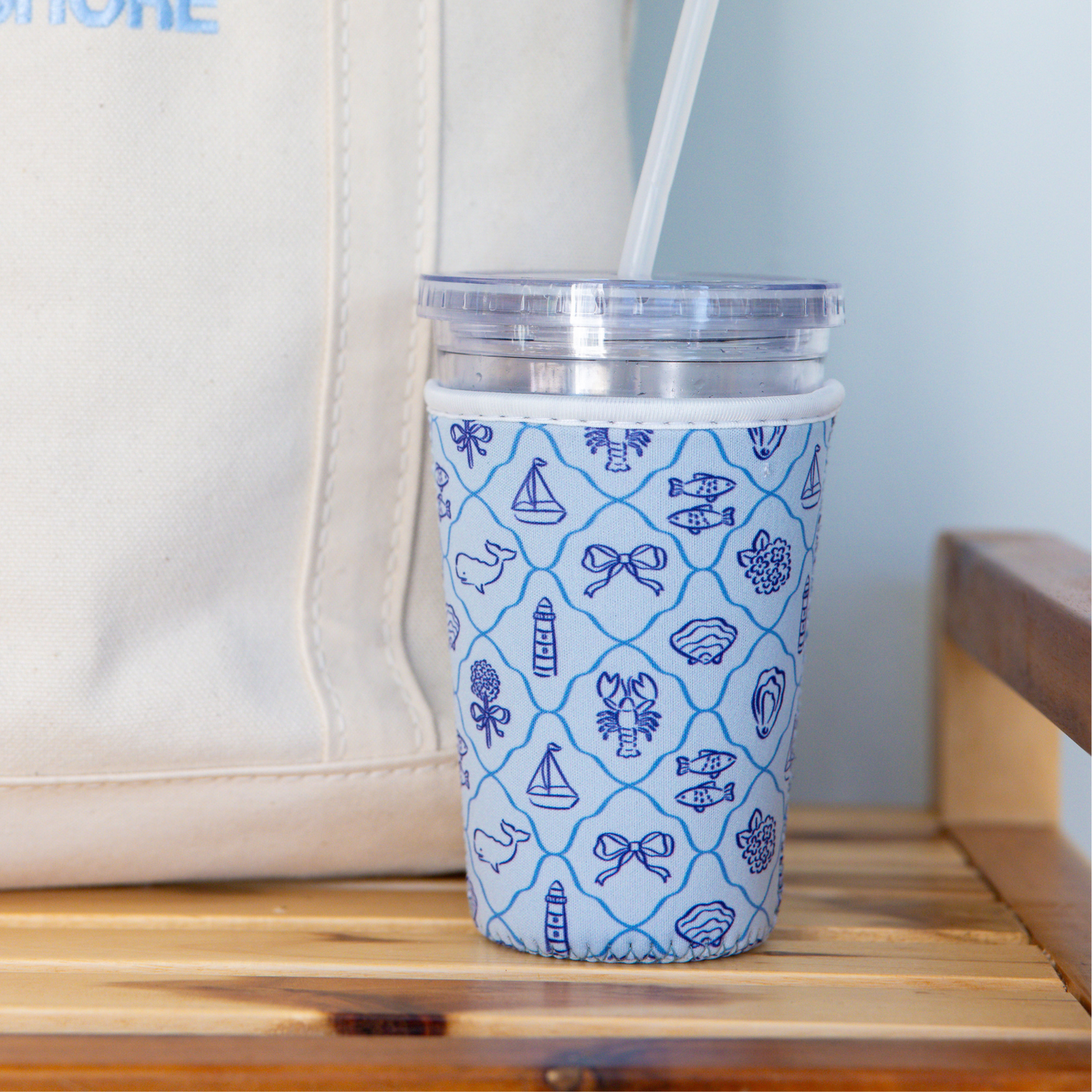 New England Summer | Reusable Coffee Sleeve: Medium (20-24oz)