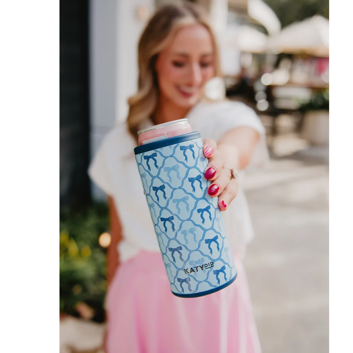 Blue Belle Coquette Slim Can Insulator