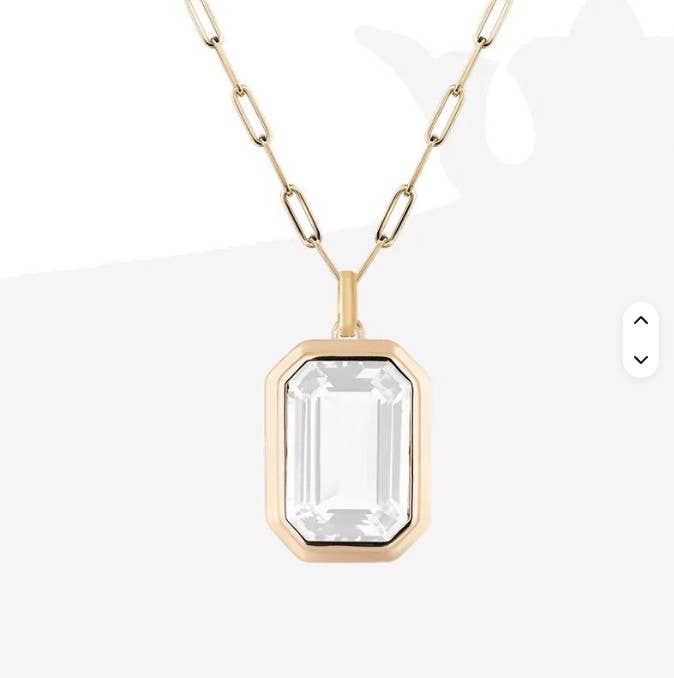 18K STAINLESS STEEL TARNISH FREE SQUARE NECKLACE