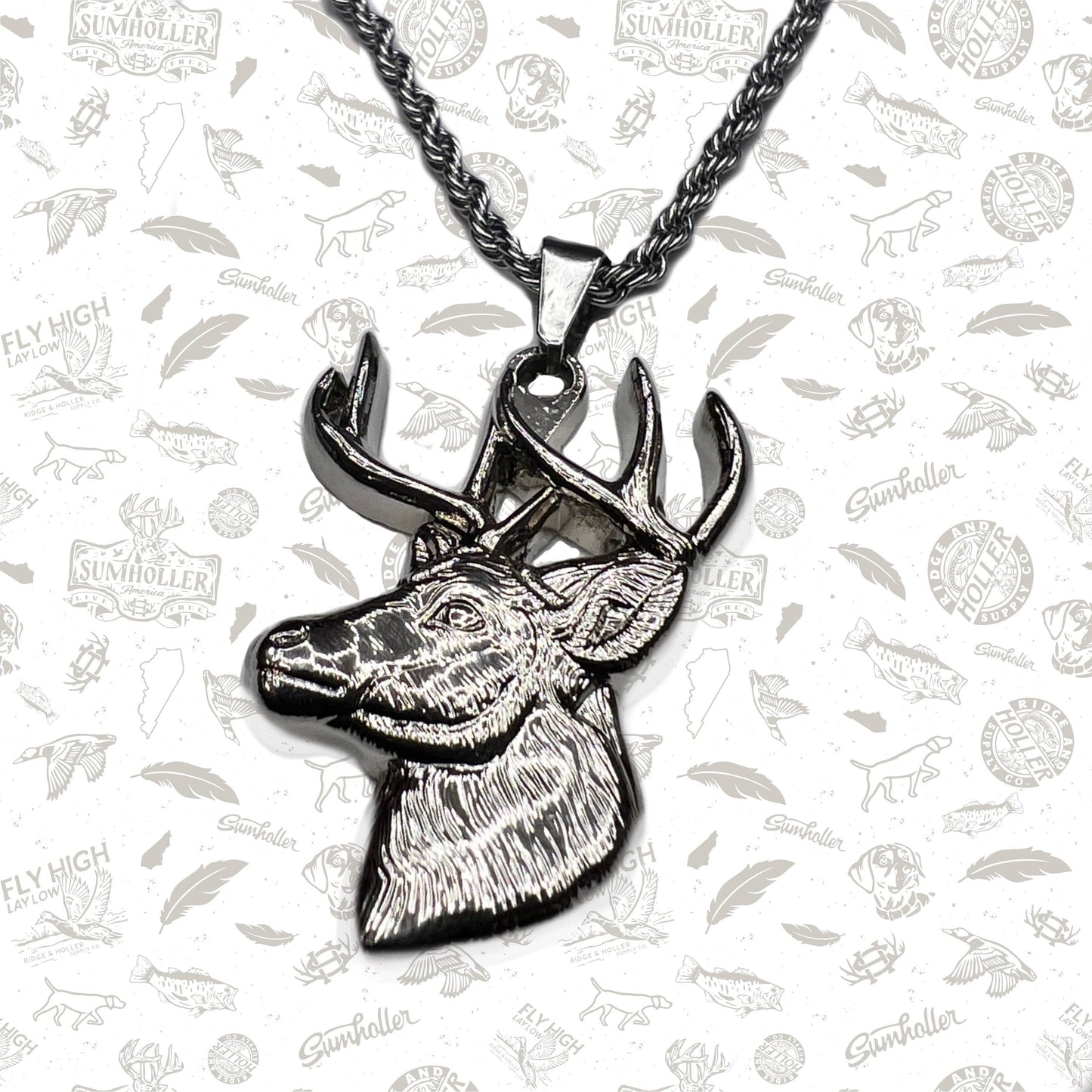 Big Rack Stainless Steel Necklace and Pendant