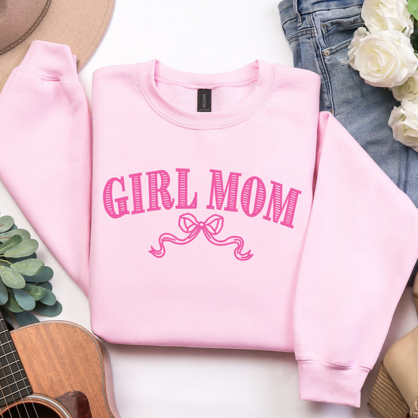 Girl Mama / Mom Embroidered Sweatshirt