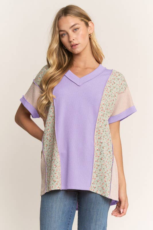 COLOR BLOCK URBAN RIB TOP