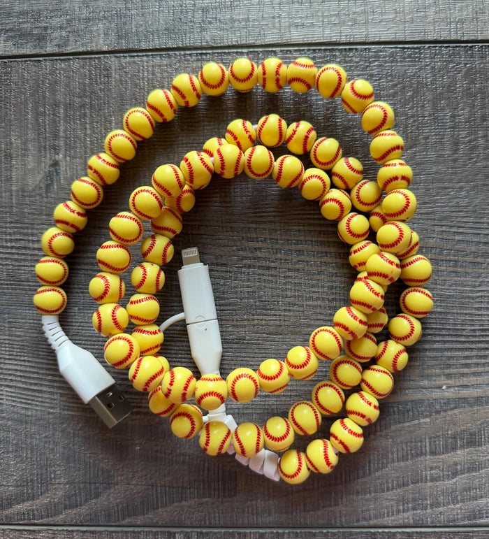 Beaded Phone Charger with Lightning & USB-C Cable