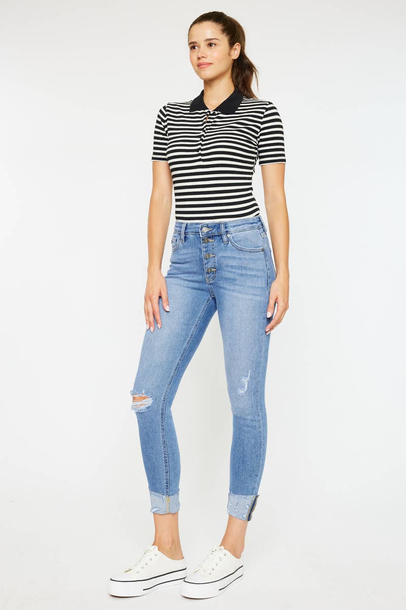KANCAN HIGH RISE ANKLE SKINNY JEANS