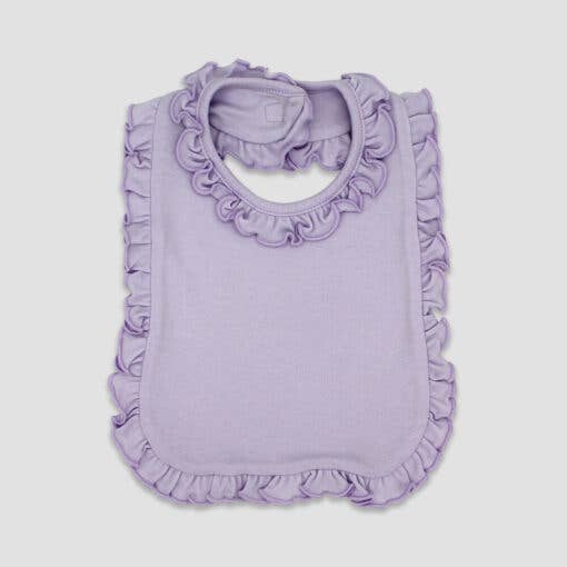 Baby Girl  2-PLY Blank Bib w/ Ruffle Trim - Includes Basic Personlization!