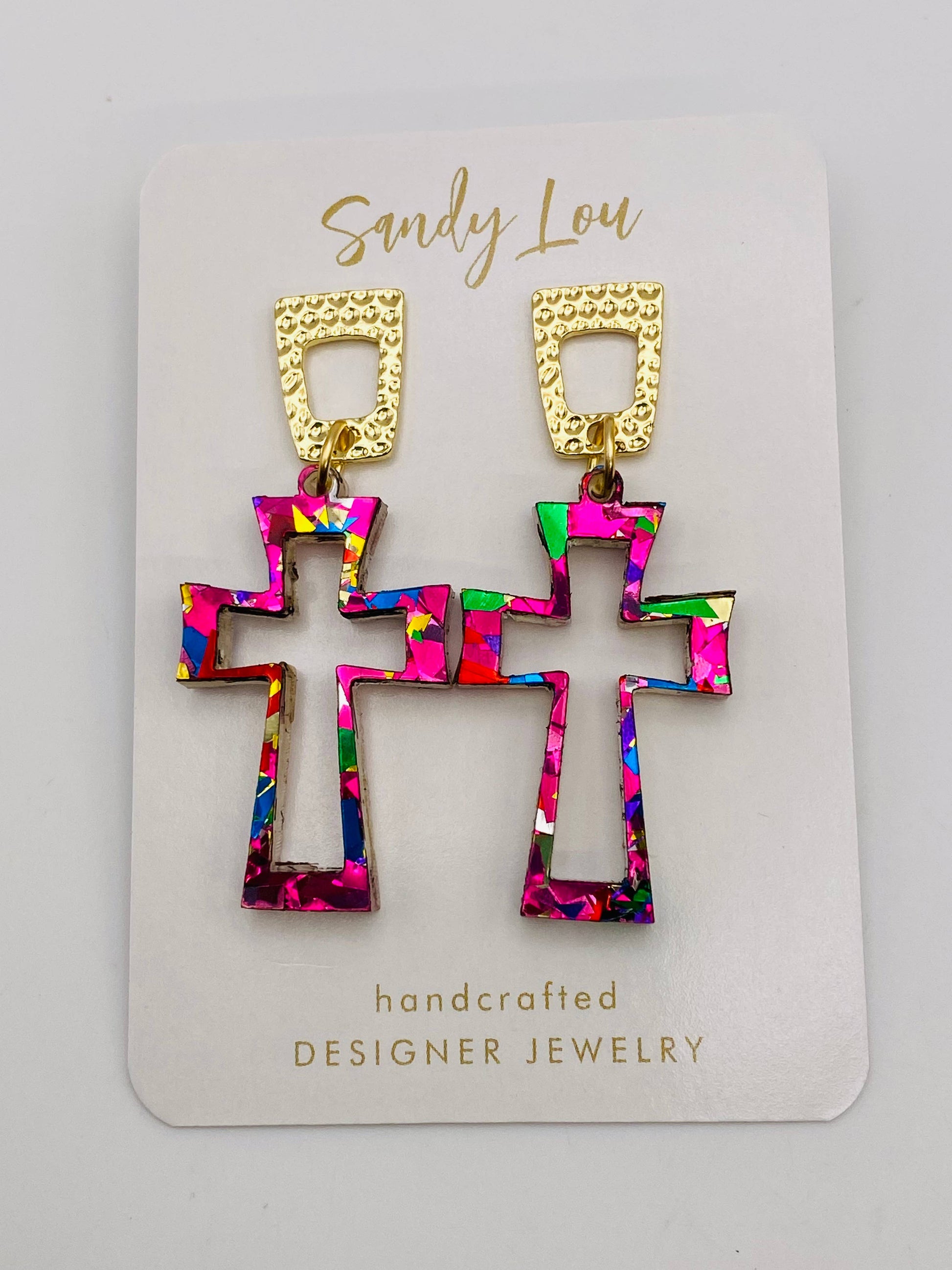 Crucifix Paparazzi Cross Acrylic Earrings