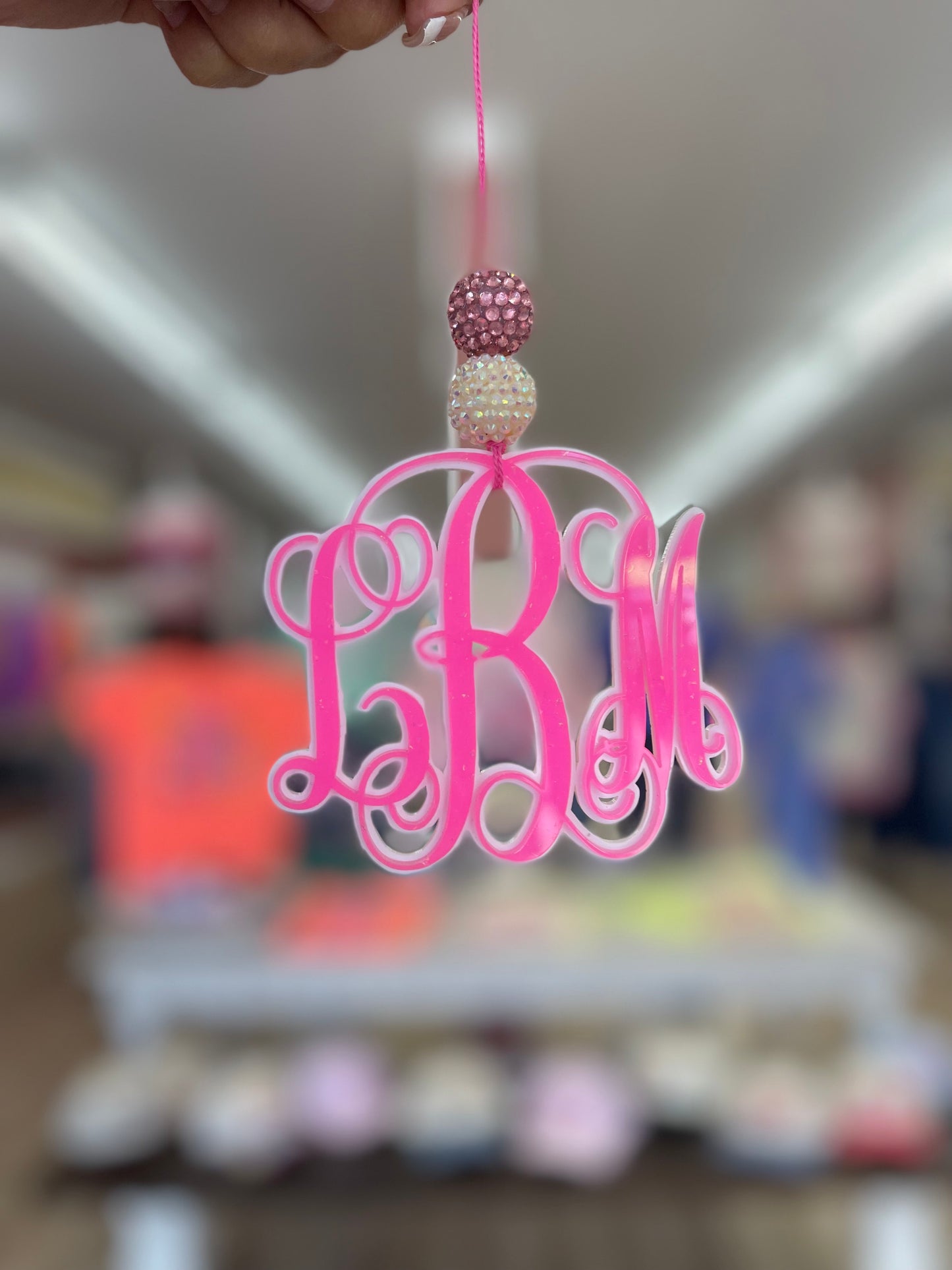 Car Charms Acrylic Monograms