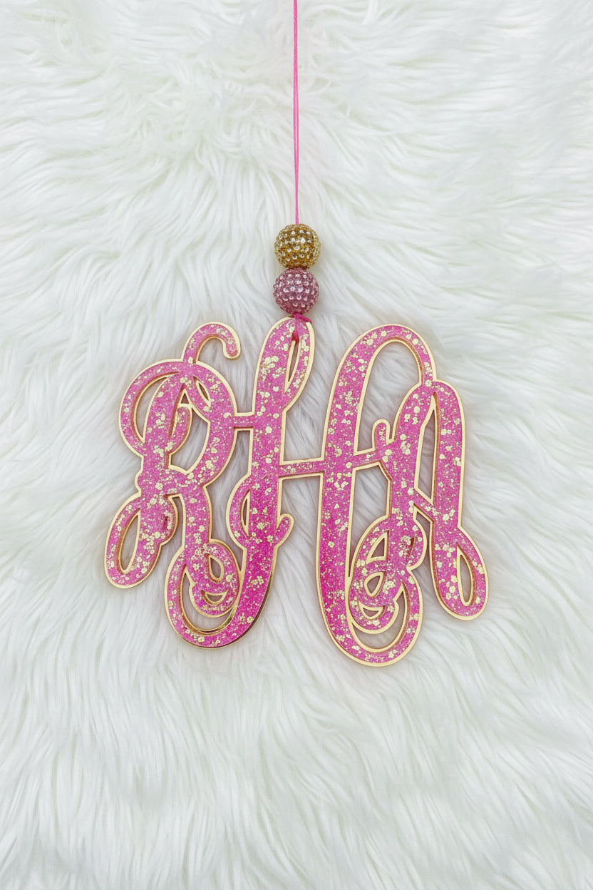 Car Charms Acrylic Monograms