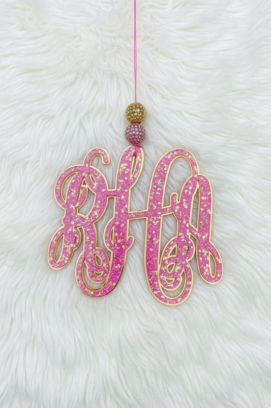 Car Charms Acrylic Monograms