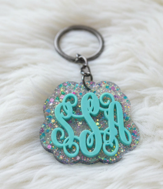 Acrylic Monograms Keychains