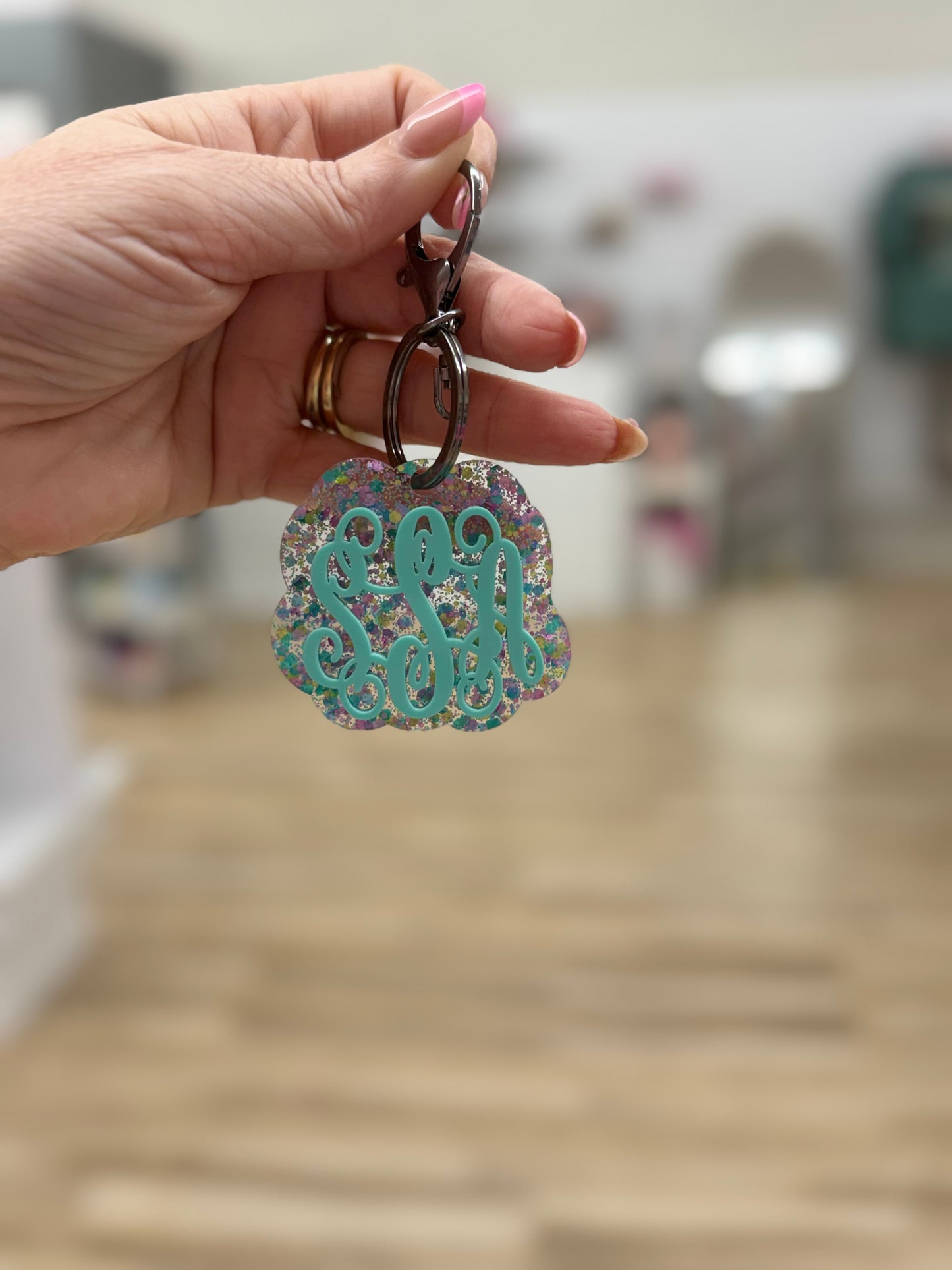 Acrylic Monograms Keychains