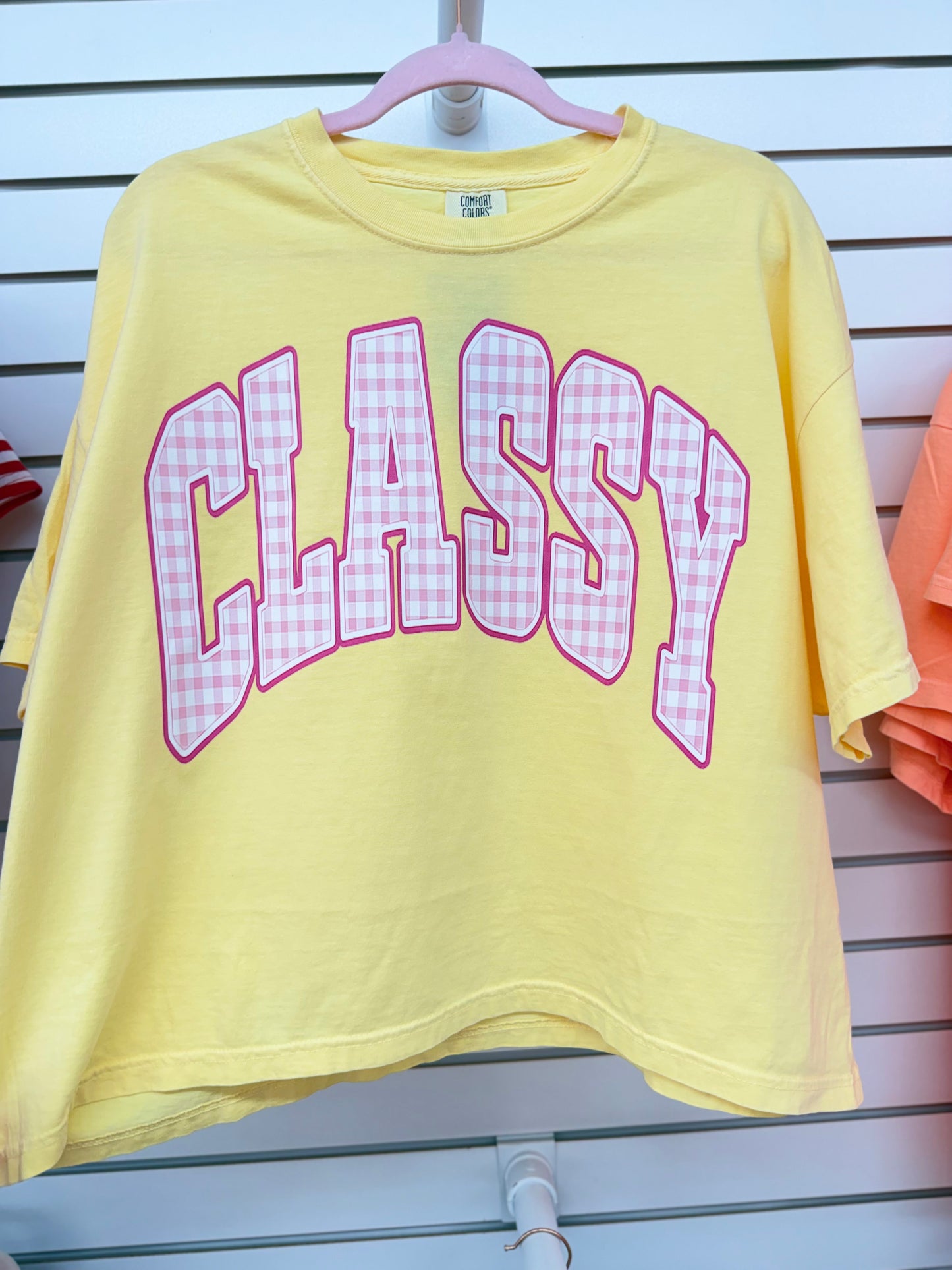 Classy Pink Gingham Graphic Tee | Trendy Tee | Butter