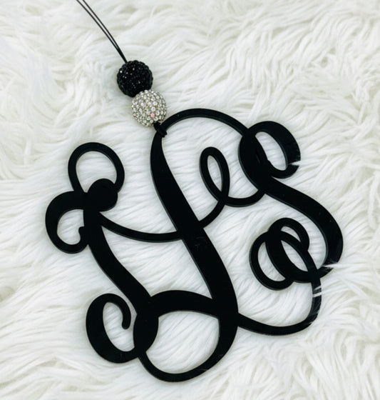 Car Charms Acrylic Monograms