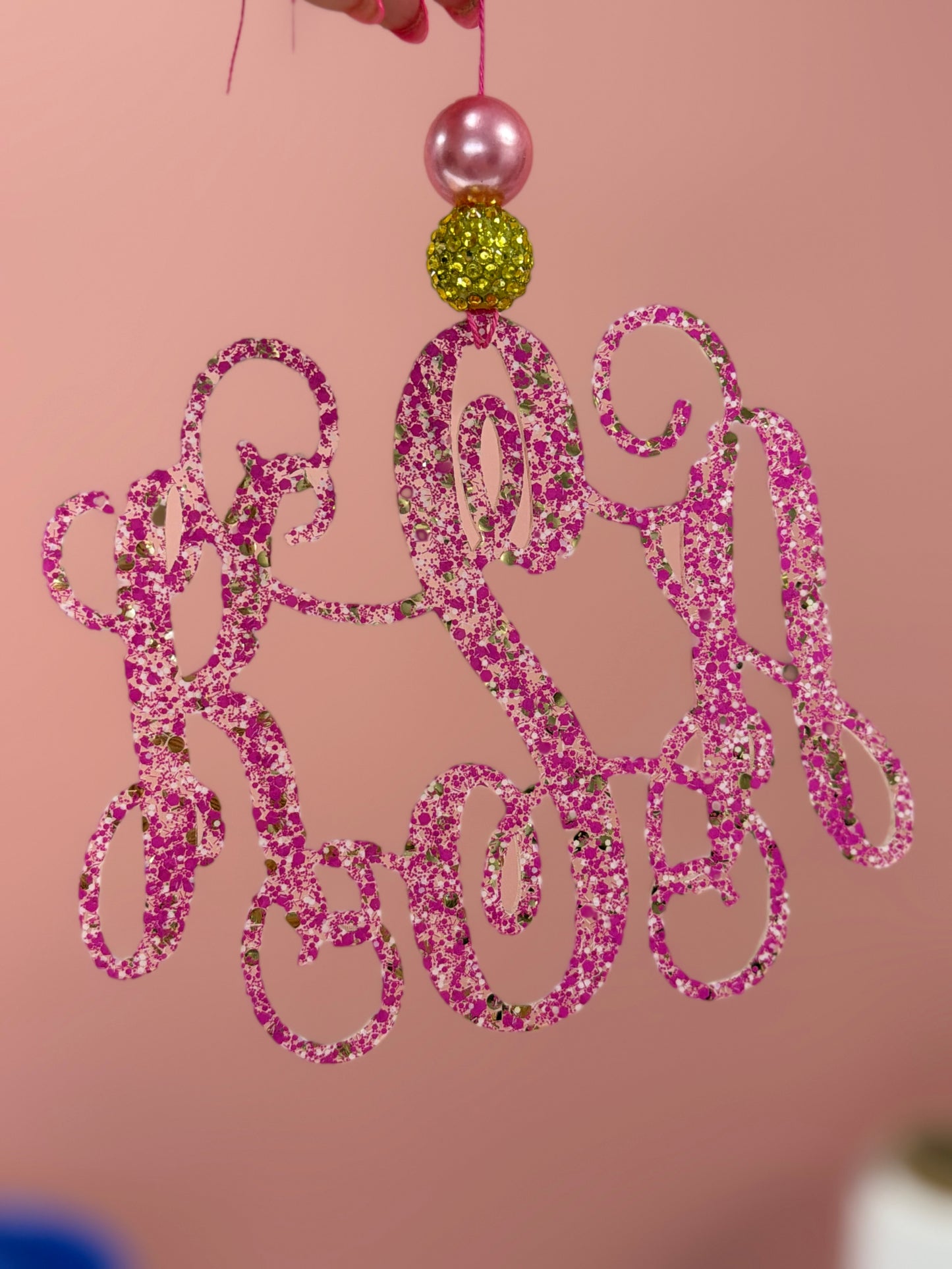 Car Charms Acrylic Monograms