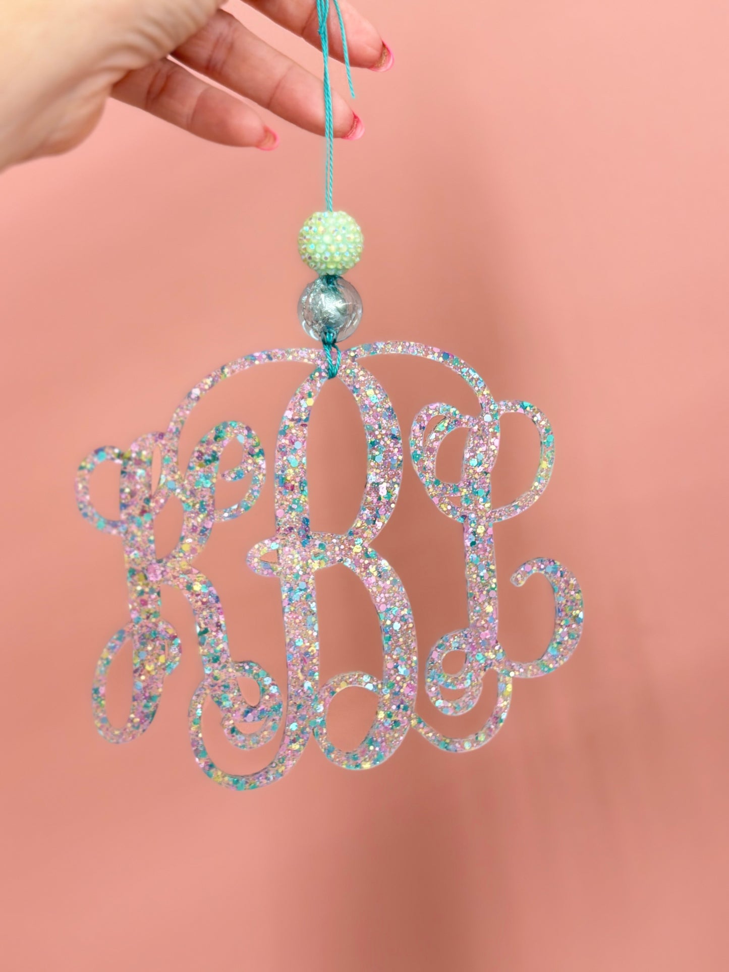 Car Charms Acrylic Monograms