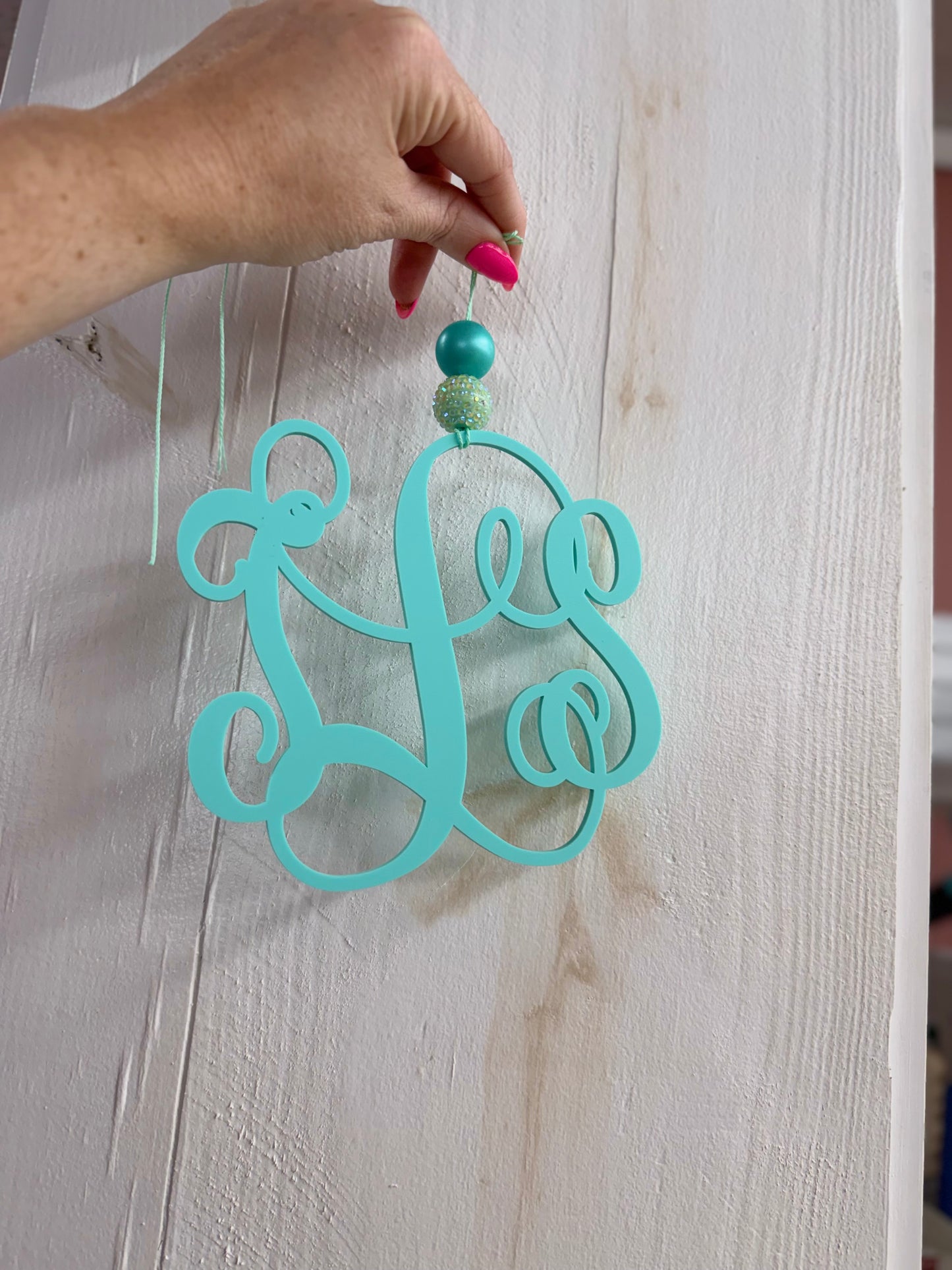 Car Charms Acrylic Monograms