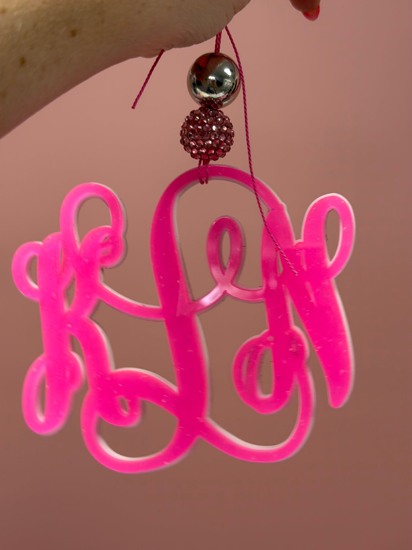 Car Charms Acrylic Monograms