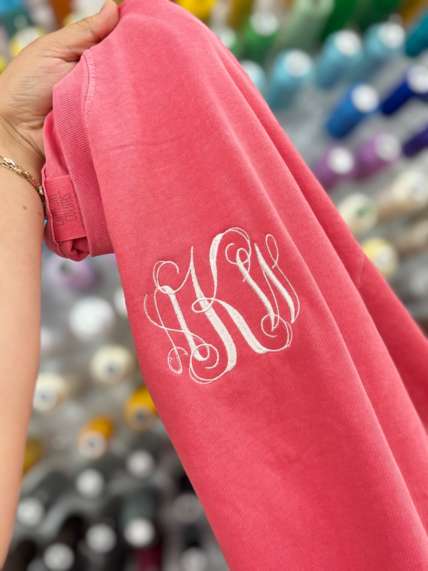 Custom  Comfort Colors Embroidered Tee ✨