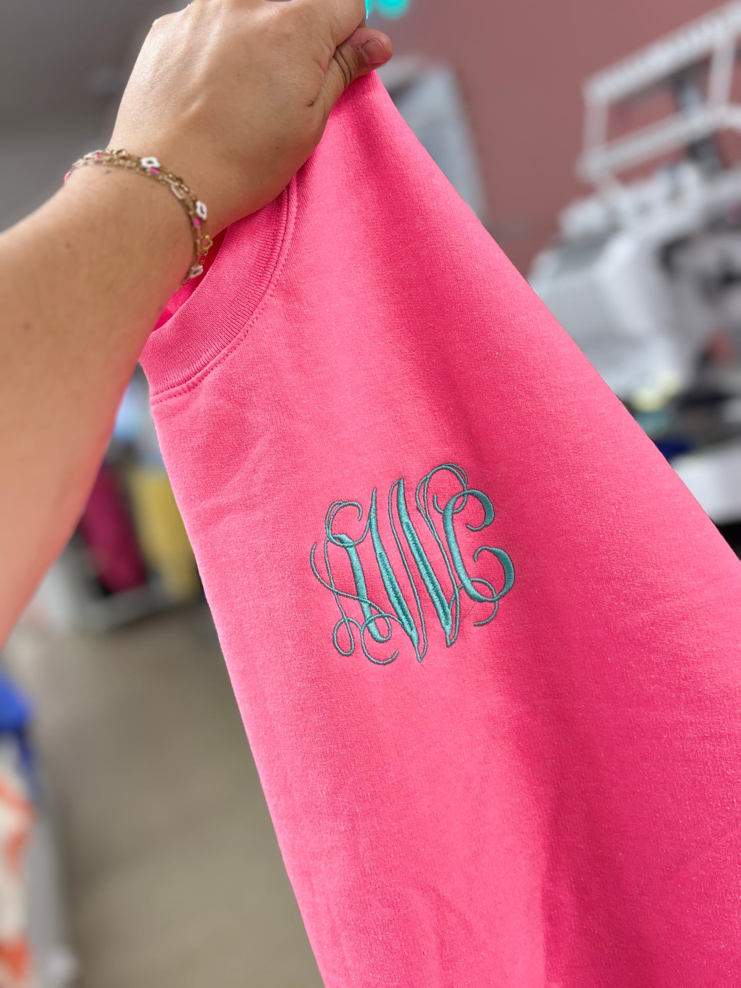 Custom  Comfort Colors Embroidered Tee ✨