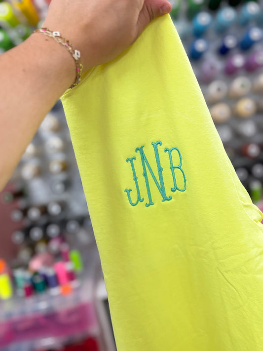 Custom  Comfort Colors Embroidered Tee ✨