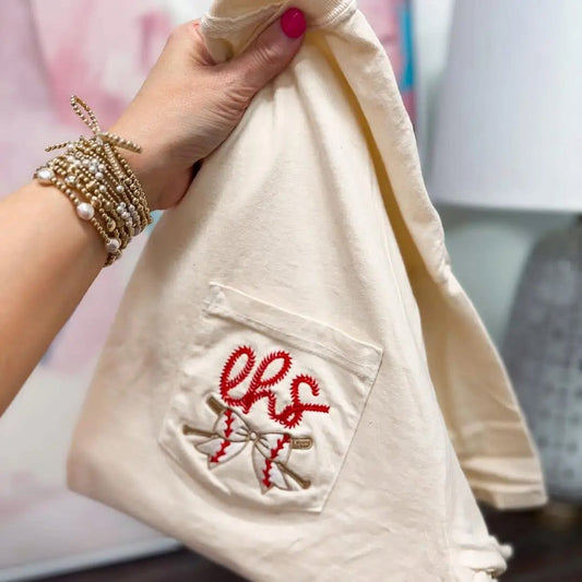 Ball & Bats  - CC Pocket Tee with Monogram