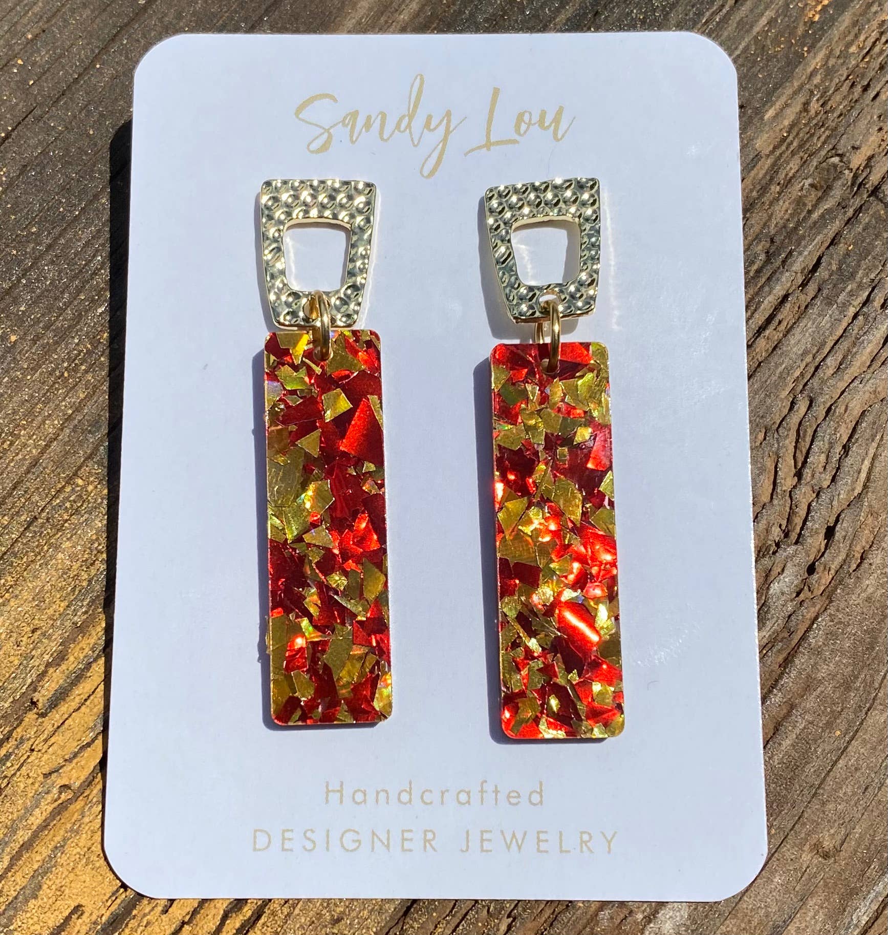 Confetti Glam Dangle Sticks Earrings