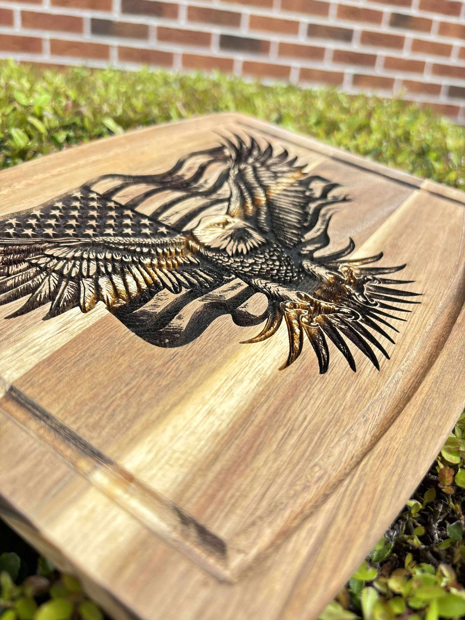 Engraved Eagle & Flag Board