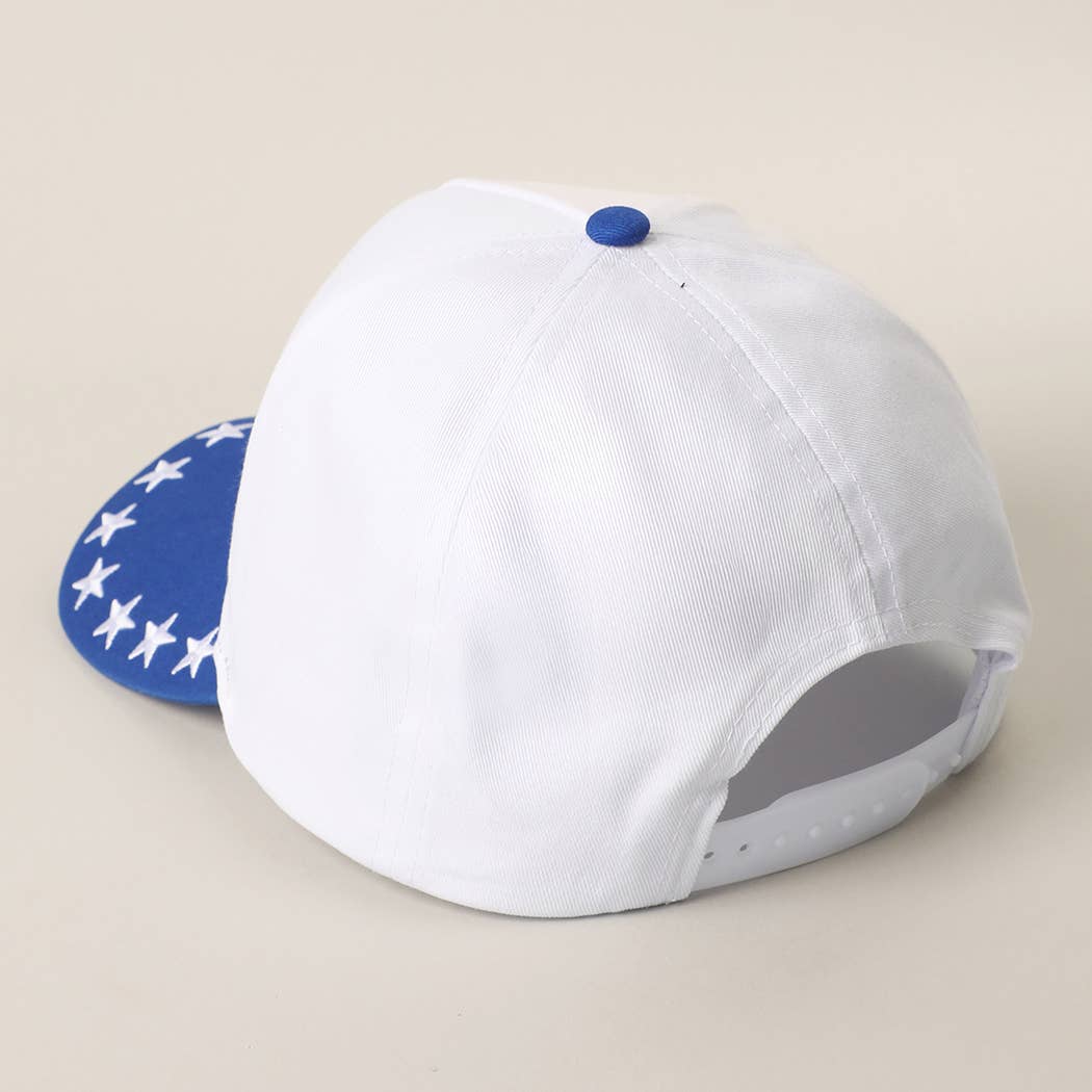 SAY IT LOUD U!S!A! Embroidered Star Brim Trucker Hat