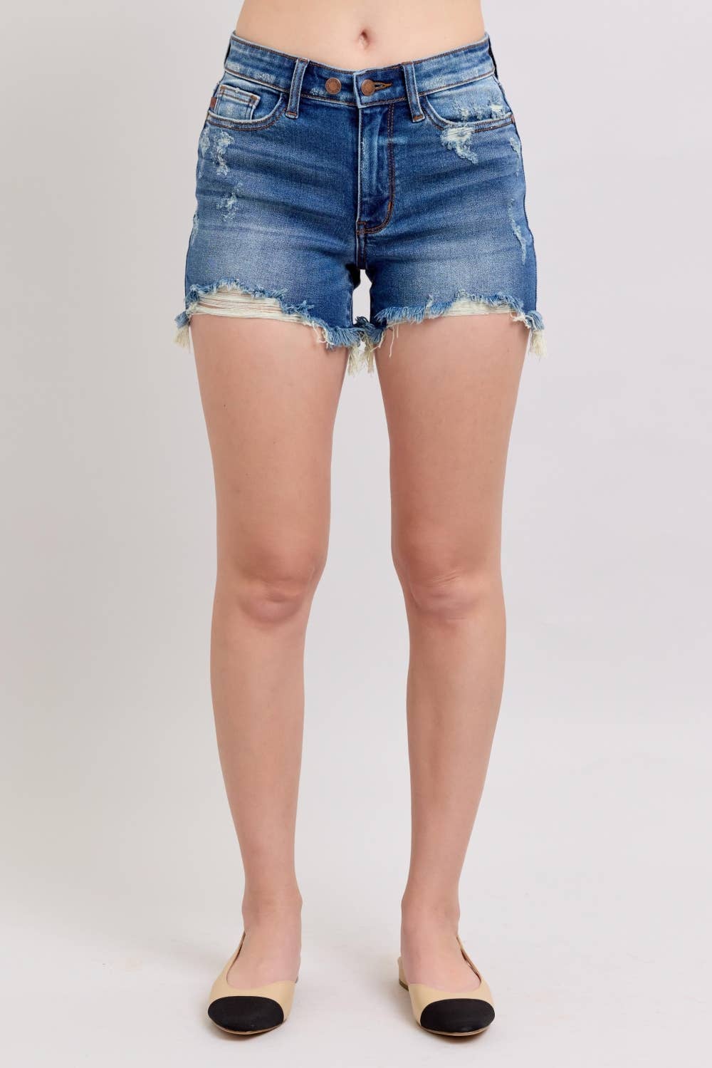 2 Button Dad Shorts w/ Destroy