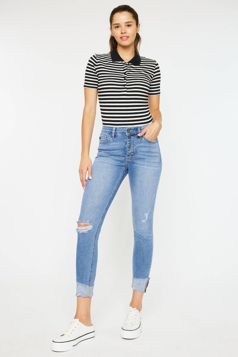 KANCAN HIGH RISE ANKLE SKINNY JEANS