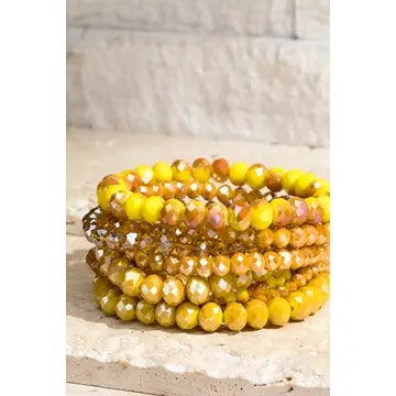 Colorful Stackable Beaded Stretch Bracelet