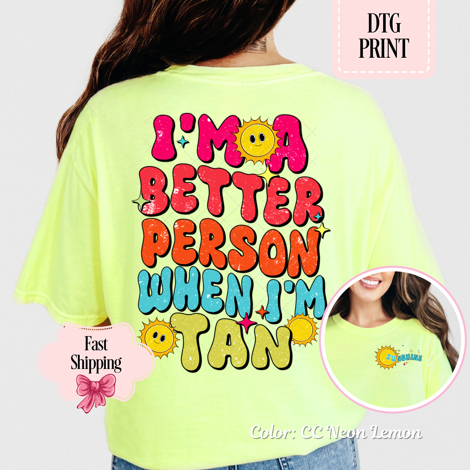 Neon I’m A Better Person When I’m Tan