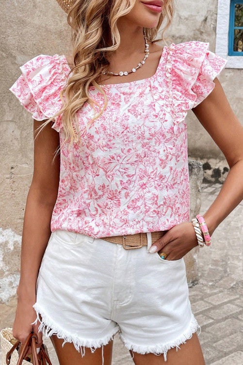 Blush Bloom Bow Blouse